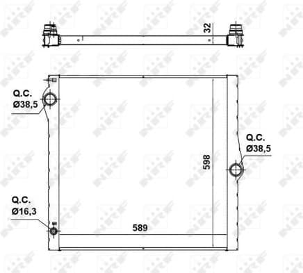 Radiator, engine cooling 50139