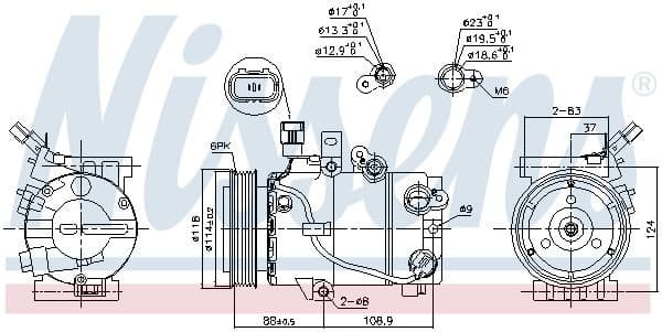 Compressor, air conditioning ** FIRST FIT ** 890243