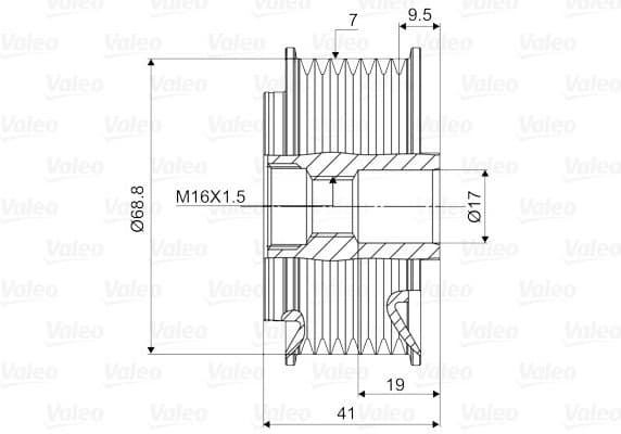 Alternator Freewheel Clutch VALEO NEW SPARE PART 588075 - image 2