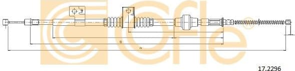 Cable Pull, parking brake 17.2296