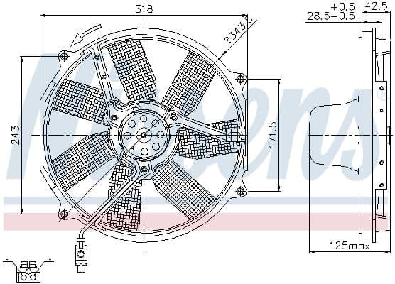 Fan, engine cooling 85151