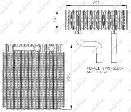 Evaporator, air conditioning EASY FIT 36073