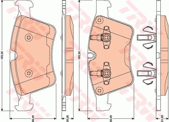 Brake Pad Set, disc brake COTEC GDB1797