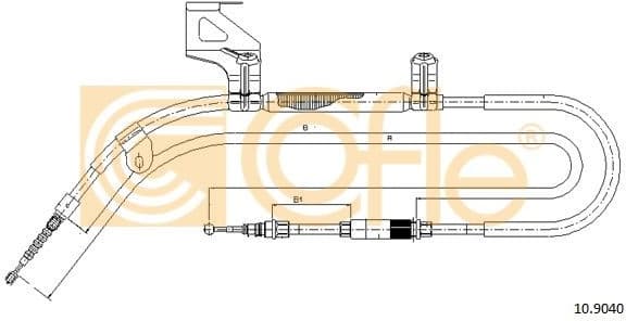 Cable Pull, parking brake 10.9040