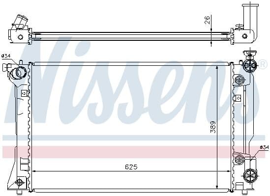 Radiator, engine cooling 64668A