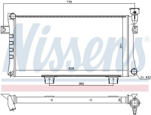 Radiator, engine cooling 623556