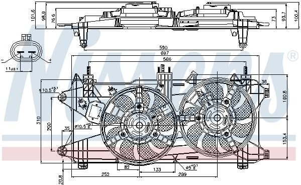 Fan, engine cooling 85689