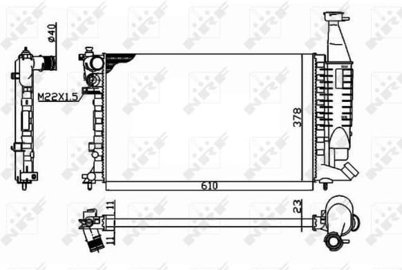 Radiator, engine cooling 54677