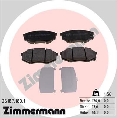 Brake Pad Set, disc brake 25187.180.1