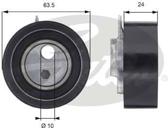 Deflection Pulley/Guide Pulley, timing belt PowerGrip™ T43049