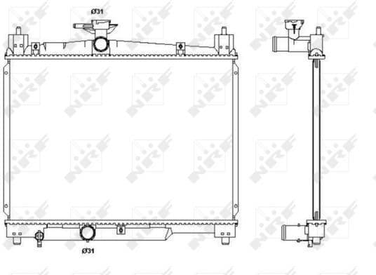 Radiator, engine cooling EASY FIT 53270