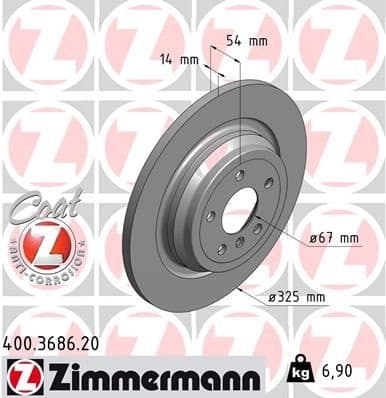 Brake Disc COAT Z 400.3686.20