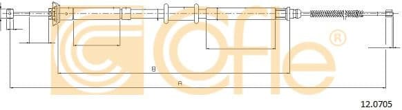 Cable Pull, parking brake 12.0705