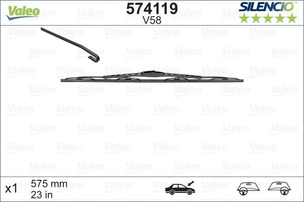 Wiper Blade SILENCIO CONVENTIONAL SINGLE 574119 - image 7