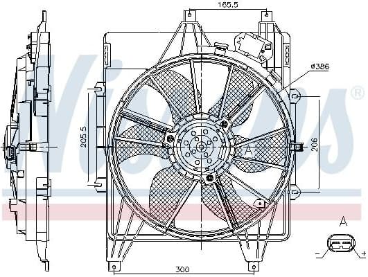 Fan, engine cooling 85882
