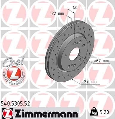 Brake Disc SPORT BRAKE DISC Z 540.5305.52