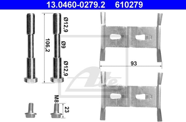 Accessory Kit, disc brake pad 13.0460-0279.2