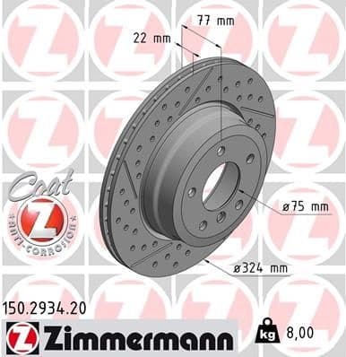 Brake Disc COAT Z 150.2934.20