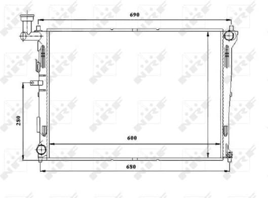 Radiator, engine cooling 53845