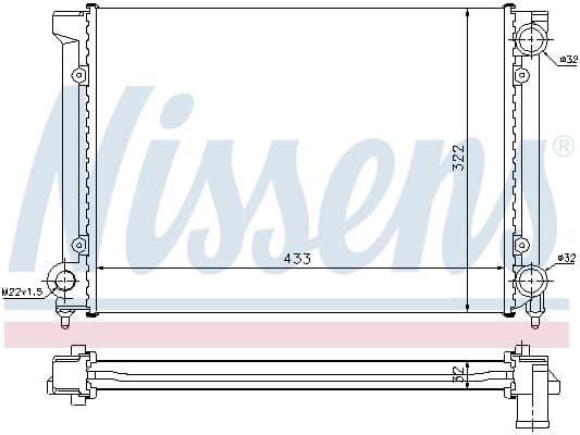 Radiator, engine cooling 651651