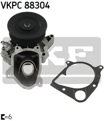 Water Pump, engine cooling VKPC 88304