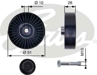 Deflection/Guide Pulley, V-ribbed belt DriveAlign™ T36001