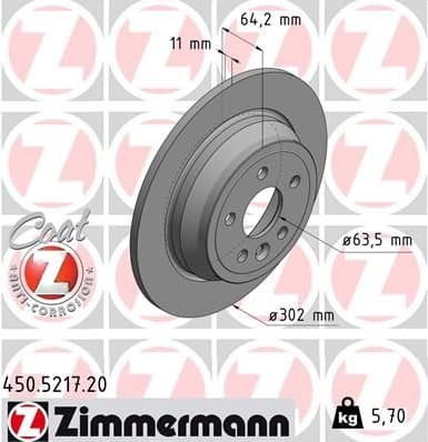 Brake Disc COAT Z 450.5217.20