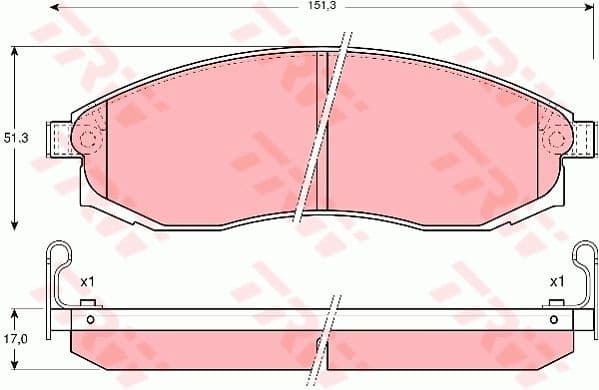 Brake Pad Set, disc brake GDB3124