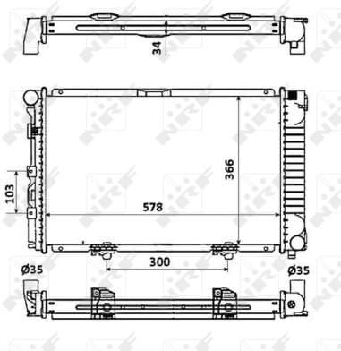 Radiator, engine cooling EASY FIT 58925