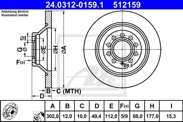 Brake Disc PowerDisc 24.0312-0159.1