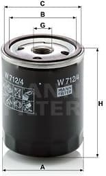 Filter, operating hydraulics W712/4