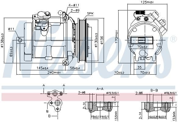 Compressor, air conditioning ** FIRST FIT ** 890049