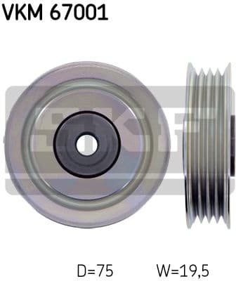 Deflection/Guide Pulley, V-ribbed belt VKM 67001