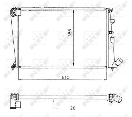 Radiator, engine cooling 58914