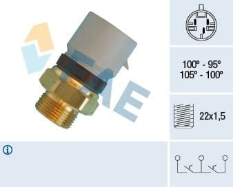 Temperature Switch, radiator fan 38360