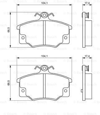 Brake Pad Set, disc brake 0986468380