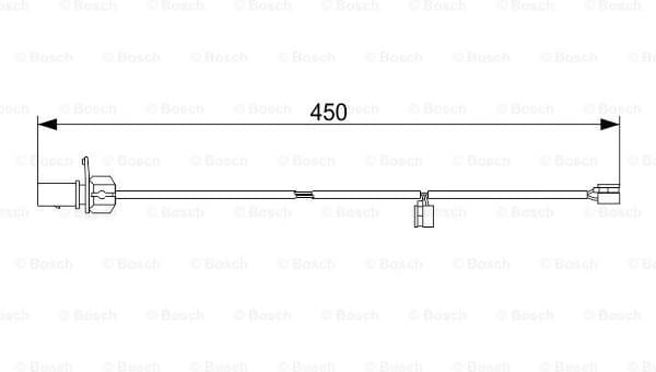 Warning Contact, brake pad wear 1987473583