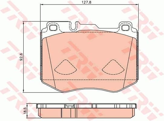 Brake pads front, Top Quality GDB2081