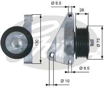 Deflection/Guide Pulley, V-ribbed belt DriveAlign™ T36422