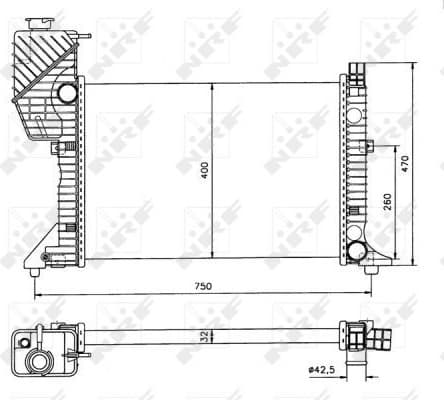 Radiator, engine cooling EASY FIT 50559