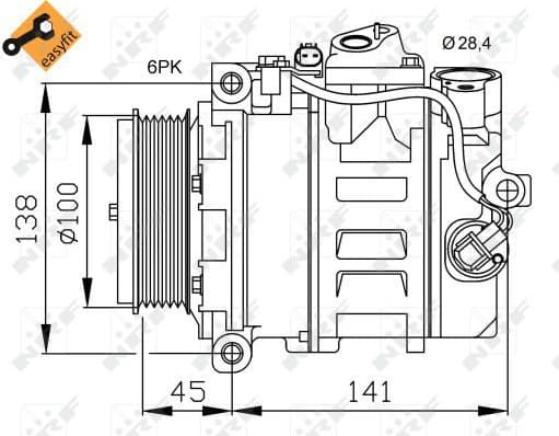 Compressor, air conditioning EASY FIT 32256