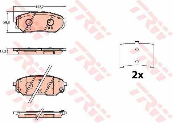 Brake Pad Set, disc brake GDB3638