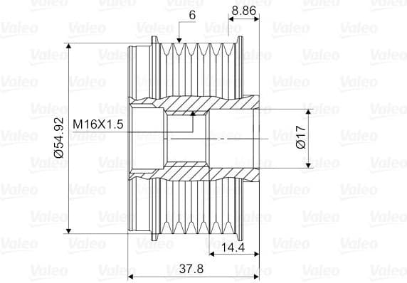 Alternator Freewheel Clutch VALEO NEW SPARE PART 588121 - image 2