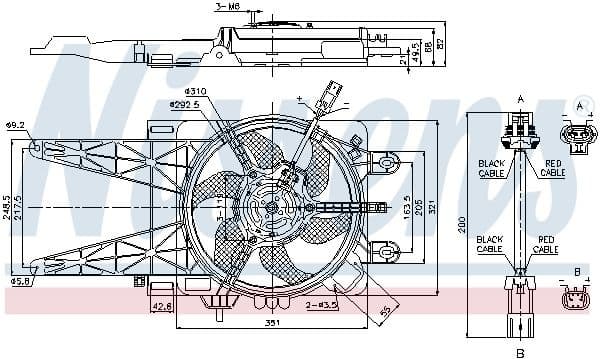 Fan, engine cooling 85051
