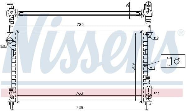 Radiator, engine cooling ** FIRST FIT ** 62015A
