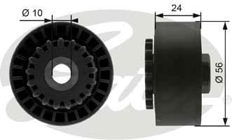 Tensioner Pulley, V-ribbed belt DriveAlign™ T39056