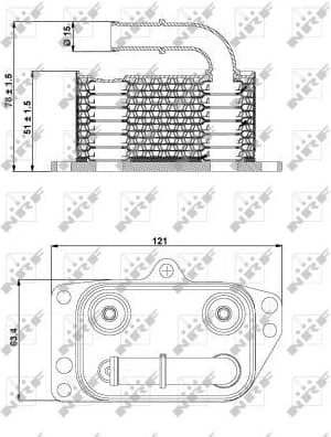 Oil Cooler, engine oil 31332