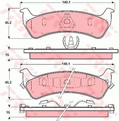 Brake Pad Set, disc brake GDB1238
