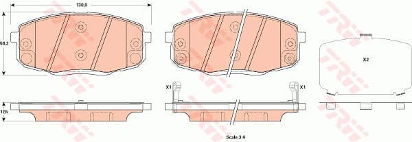 Brake Pad Set, disc brake GDB3523 - image 2