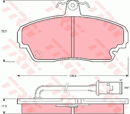 Brake Pad Set, disc brake COTEC GDB851